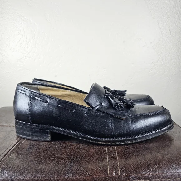 CELINE Quiet Luxury Old Money Chic Classic Black Tassel Leather Loafers Sz EU 41 - Picture 2 of 16
